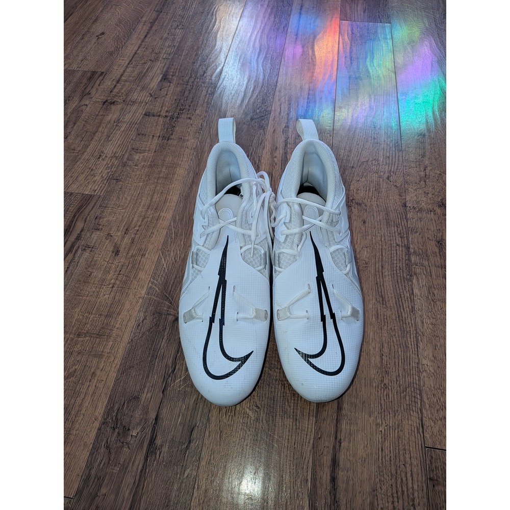 Nike Alpha Menace Pro 3 White Black Football Cleats CT6649-109 Mens 13